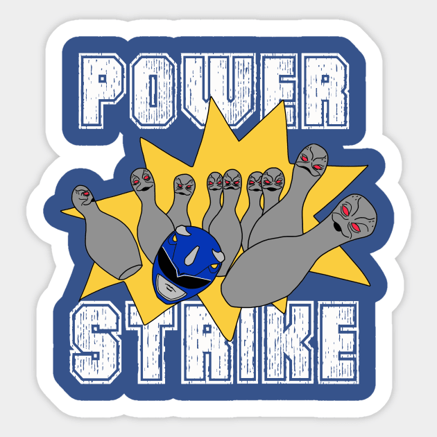 Ranger Strike! - Blue Sticker by SimplePeteDoodles